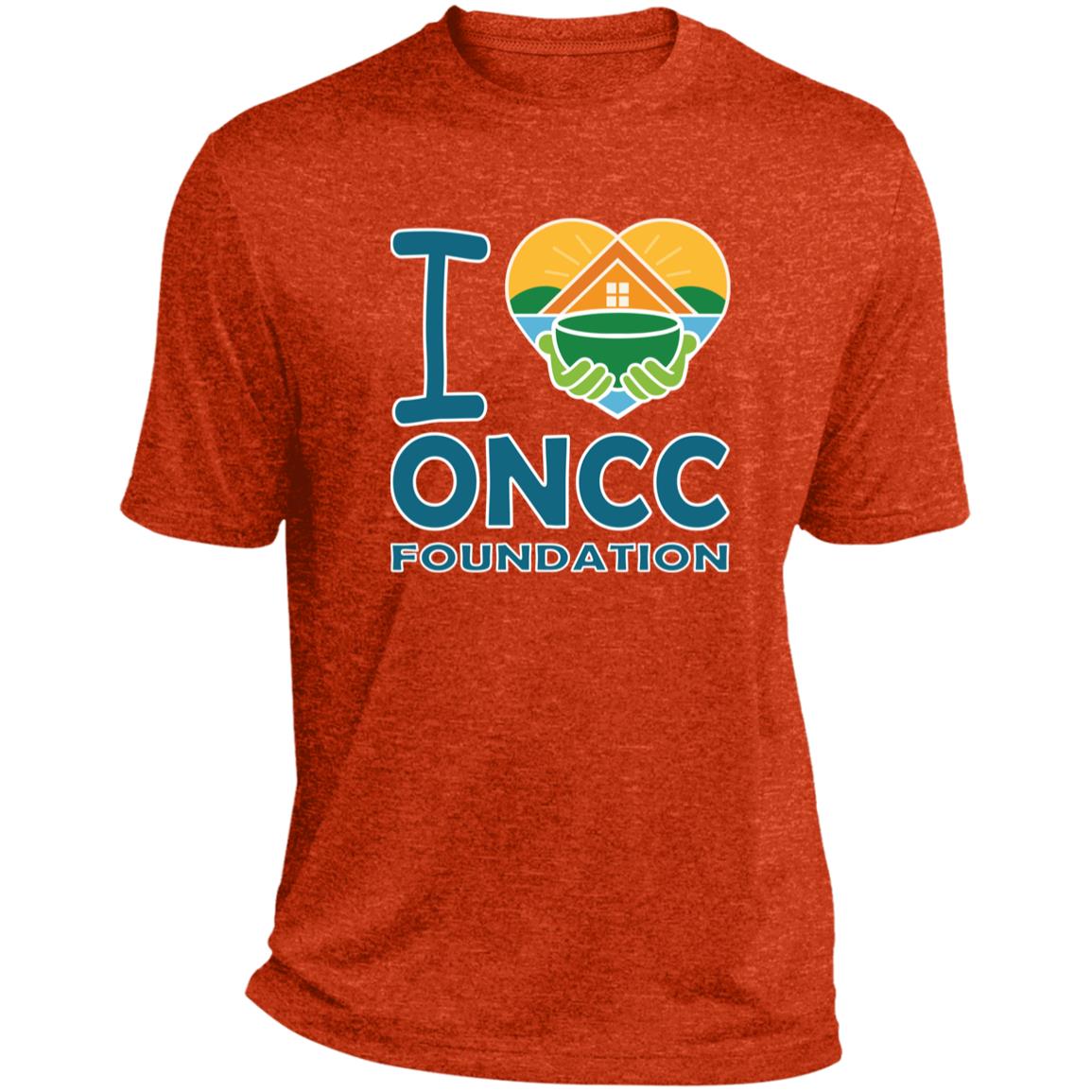 I Love ONCCF - Deep Orange Heather -Front